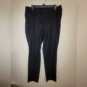 Lane Bryant Black Shimmer Ankle Pants